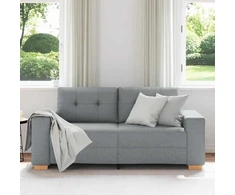 Dvivietė sofa, šviesiai pilka, 180x77x82 cm, audinys