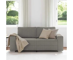 Dvivietė sofa, šviesiai pilka, 180x77x82 cm, velvetas, audinys