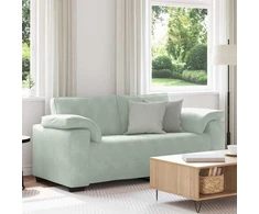 Dvivietė sofa, šviesiai pilka, 180x77x82 cm, aksomas