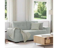 Dvivietė sofa, šviesiai pilka, 180x77x82 cm, aksomas