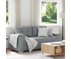Dvivietė sofa, šviesiai pilka, 180x77x82 cm, audinys