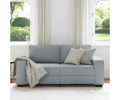 Dvivietė sofa, šviesiai pilka, 180x77x82 cm, audinys