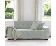 Dvivietė sofa, šviesiai pilka, 180x77x82 cm, aksomas