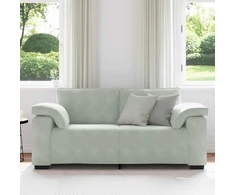 Dvivietė sofa, šviesiai pilka, 180x77x82 cm, aksomas