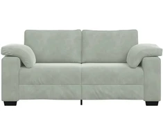 Dvivietė sofa, šviesiai pilka, 180x77x82 cm, aksomas