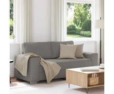 Dvivietė sofa, šviesiai pilka, 180x77x82 cm, velvetas, audinys