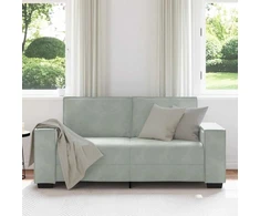 Dvivietė sofa, šviesiai pilka, 180x78x84 cm, aksomas