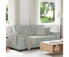 Dvivietė sofa, šviesiai pilka, 180x78x84 cm, aksomas