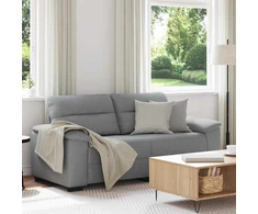 Dvivietė sofa, šviesiai pilka, 180x81x84 cm, audinys