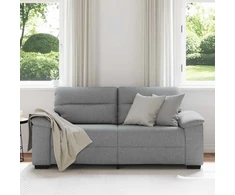 Dvivietė sofa, šviesiai pilka, 180x81x84 cm, audinys