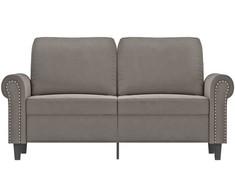 Dvivietė sofa, šviesiai pilkos spalvos, 120cm, aksomas