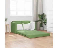 Sofa lova Šviesiai žalia 204 x 122 x 60 cm Aksomas