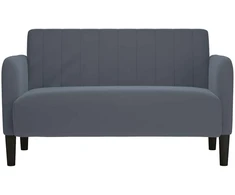 Dvivietė sofa, tamsiai pilka, 109 cm, aksomas