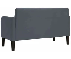 Dvivietė sofa, tamsiai pilka, 109 cm, aksomas