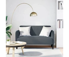 Dvivietė sofa, tamsiai pilka, 109 cm, aksomas