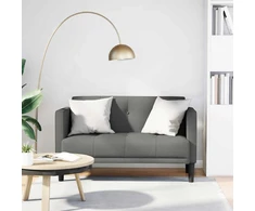 Dvivietė sofa, tamsiai pilka, 111 cm, audinys