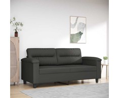 Dvivietė sofa, tamsiai pilka, 140cm, mikropluošto audinys