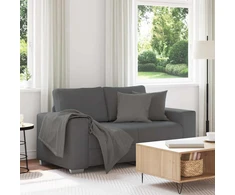 Dvivietė sofa, tamsiai pilka, 160x77x82 cm, velvetas, audinys
