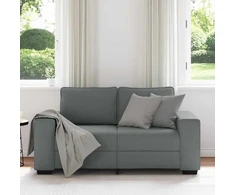 Dvivietė sofa, tamsiai pilka, 160x77x82 cm, audinys