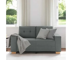 Dvivietė sofa, tamsiai pilka, 160x77x82 cm, audinys