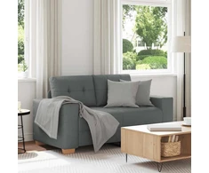 Dvivietė sofa, tamsiai pilka, 160x77x82 cm, audinys