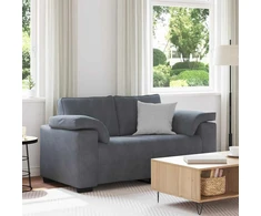Dvivietė sofa, tamsiai pilka, 160x77x82 cm, aksomas