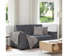 Dvivietė sofa, tamsiai pilka, 160x78x84 cm, aksomas