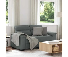 Dvivietė sofa, tamsiai pilka, 160x81x84 cm, audinys