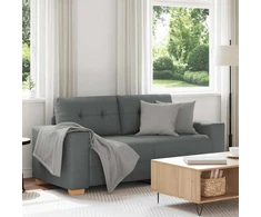 Dvivietė sofa, tamsiai pilka, 180x77x82 cm, audinys