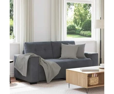 Dvivietė sofa, tamsiai pilka, 180x77x82 cm, aksomas