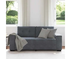 Dvivietė sofa, tamsiai pilka, 180x77x82 cm, aksomas
