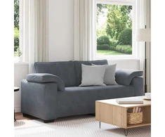 Dvivietė sofa, tamsiai pilka, 180x77x82 cm, aksomas