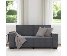 Dvivietė sofa, tamsiai pilka, 180x78x84 cm, aksomas