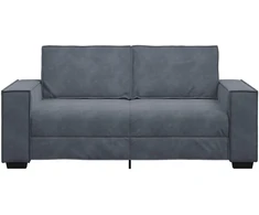 Dvivietė sofa, tamsiai pilka, 180x78x84 cm, aksomas
