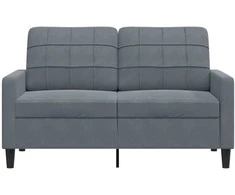 Dvivietė sofa, tamsiai pilkos spalvos, 120cm, aksomas
