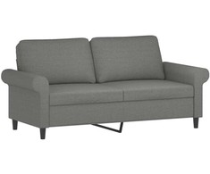 Dvivietė sofa, tamsiai pilkos spalvos, 140cm, audinys