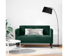 Dvivietė sofa, tamsiai žalia, 111 cm, aksomas