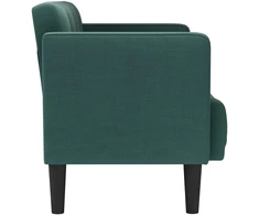 Dvivietė sofa, tamsiai žalia, 111 cm, audinys