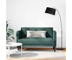 Dvivietė sofa, tamsiai žalia, 111 cm, audinys