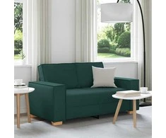 Dvivietė sofa, tamsiai žalia, 160x78x84 cm, audinys