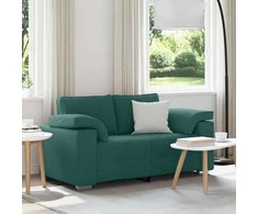Dvivietė sofa Tamsiai žalia 160 cm audinys