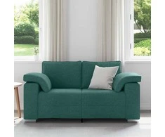 Dvivietė sofa Tamsiai žalia 160 cm audinys