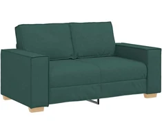 Dvivietė sofa, tamsiai žalia, 160x78x84 cm, audinys