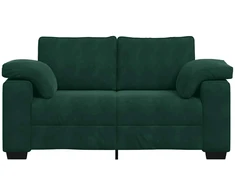 Dvivietė sofa, tamsiai žalia, 160x77x82 cm, aksomas