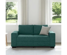Dvivietė sofa, tamsiai žalia, 160x77x82 cm, audinys