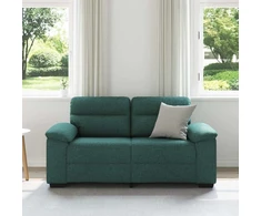Dvivietė sofa, tamsiai žalia, 160x81x84 cm, audinys