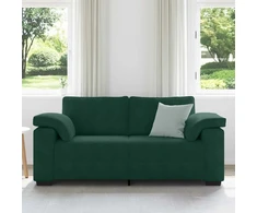 Dvivietė sofa, tamsiai žalia, 180x77x82 cm, aksomas