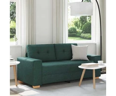 Dvivietė sofa, tamsiai žalia, 180x77x82 cm, audinys