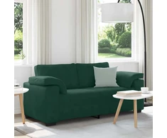 Dvivietė sofa, tamsiai žalia, 180x77x82 cm, aksomas