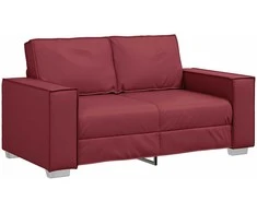 Dvivietė sofa Vyno raudona 160 cm Dirbtinė oda